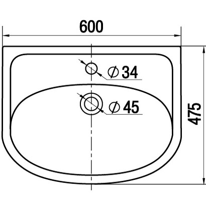 KERAMIN Умывальник мебельный СИТИ 60 см