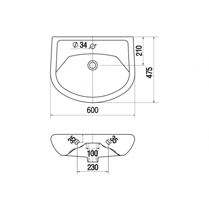 KERAMIN Умывальник Стиль-Люкс 60 см