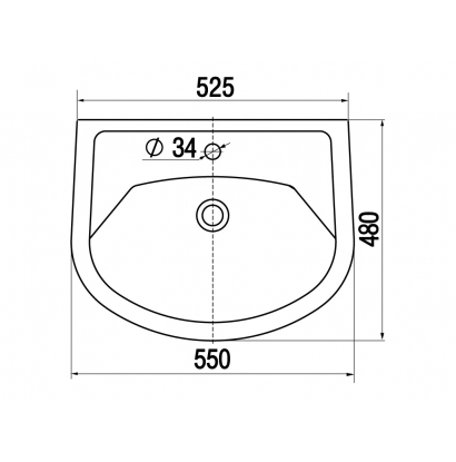 KERAMIN Умывальник к мебели СТИЛЬ 55 см